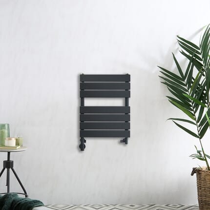 Scaldasalviette Misto Antracite  - 600mm x 400mm - incl. 400 Watt Elemento Riscaldante e Valvole - Lustro