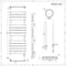 Scaldasalviette Misto Cromato - 1213mm x 450mm - incl. 400 Watt Elemento Riscaldante e Valvole - Lustro