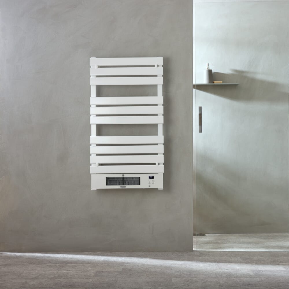 Scaldasalviette Elettrico Smart con Ventola - Bianco - Scelta di Dimensioni - Linus - ECOSO by Hudson Reed