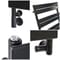 Scaldasalviette Misto Nero - 975mm x 600mm - incl. 600 Watt Elemento Riscaldante e Valvole - Lustro