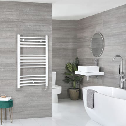 Scaldasalviette Elettrico Piatto 200W - Termoarredo Bagno Bianco - 1000 x 500mm - Ive