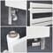 Scaldasalviette Misto Bianco  - 1500mm x 450mm - incl. 800 Watt Elemento Riscaldante e Valvole - Lustro