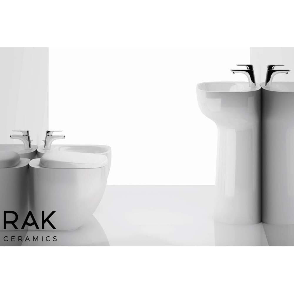 Lavabo Sospeso RAK - Porcellana Bianca, L. 100cm, Con Foro Rubinetto Monoforo - Foto 10