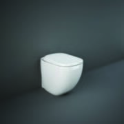 Sanitario WC Moderno a Parete con Sedile Ammortizzato - Bianco Lucido - Hudson Reed x RAK illusion