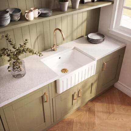 Lavabo da Cucina Stile Country in Ceramica - Scelta di Stili e Dimensioni - Hendon