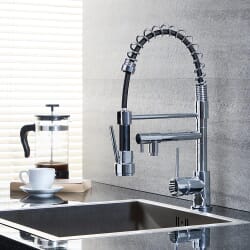 Rubinetto Miscelatore da Cucina Moderno con Doccetta - Cromato - Como