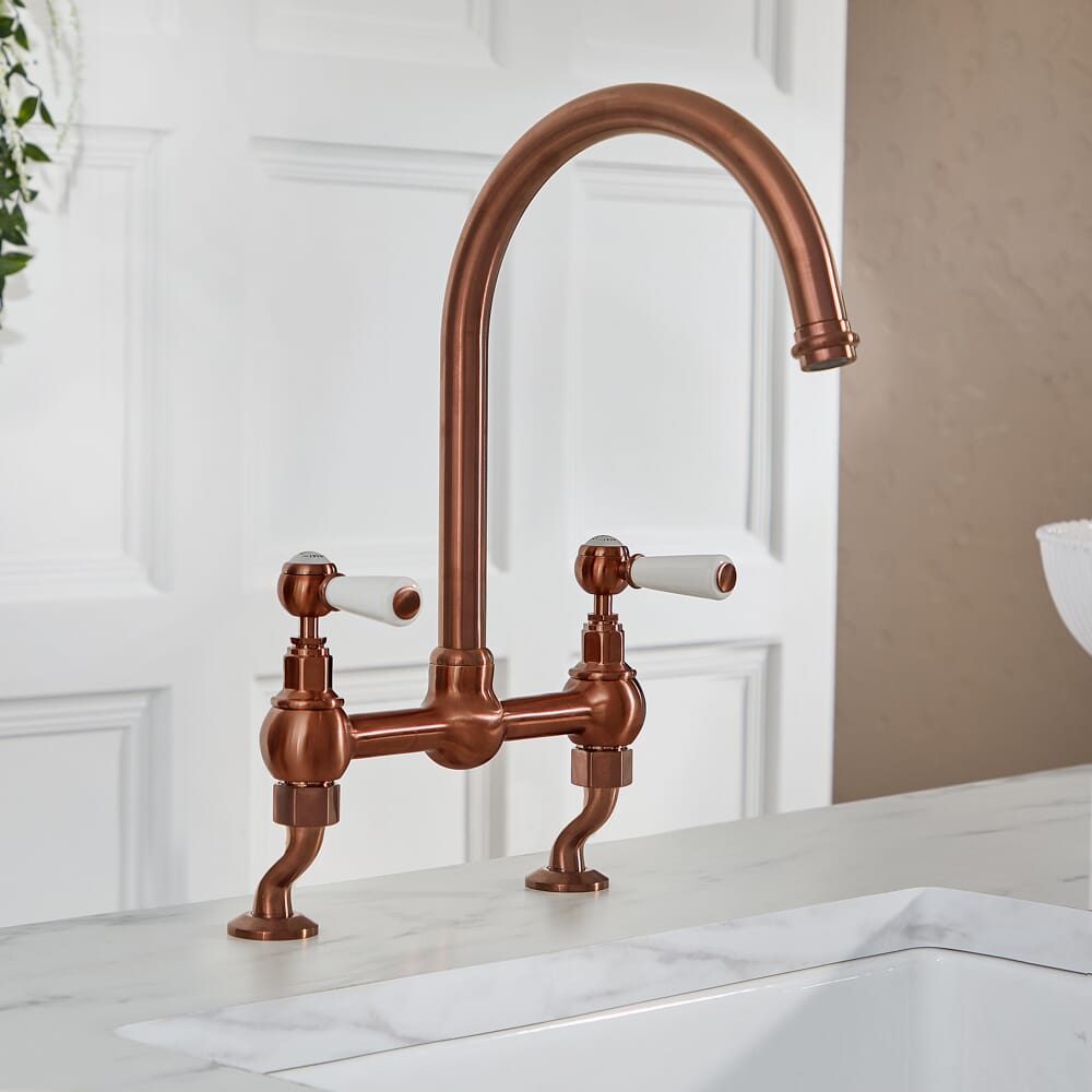Miscelatore Tradizionale da Cucina con Ponte a Gomito - Scelta di Finitura - Elizabeth