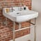 Consolle con Lavabo in Ceramica Bianca e Struttura in Acciaio Inossidabile 560mm - Richmond