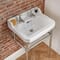 Consolle con Lavabo in Ceramica Bianca e Struttura in Acciaio Inossidabile 560mm - Richmond