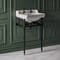 Consolle con Lavabo e Struttura Tradizionale 560mm Nera - 2 Fori per Rubinetteria - Richmond