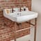 Lavabo Tradizionale con Consolle 560mm - Color Rame (2 Fori per Rubinetteria) - Richmond