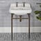 Consolle con Lavabo e Struttura Tradizionale in Bronzo Lucidato ad Olio 560 mm - Richmond