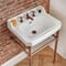Lavabo Tradizionale con Consolle 560mm - Color Rame (3 Fori per Rubinetteria) - Richmond