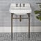 Consolle con Lavabo e Struttura Tradizionale in Bronzo Lucidato ad Olio 560mm - Richmond
