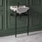 Consolle con Lavabo e Struttura Tradizionale 500mm Nera - 1 Foro per Rubinetteria - Richmond