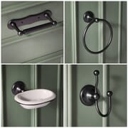 Set di 4 Accessori Bagno Tradizionali - Nero - Elizabeth