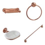 Set di 4 Accessori da Bagno Tradizionale - Rame Satinato - Elizabeth
