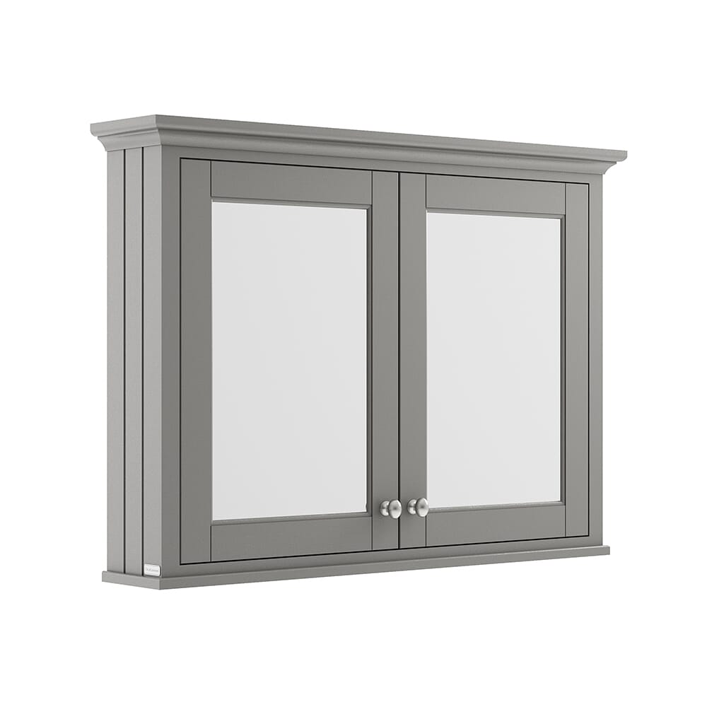 Armadietto a Specchio Grigio (Storm Grey) - 1050mm x 750mm - Old London