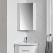 Mobiletto Angolare Bianco con Specchio - Stile Moderno - 650 mm x 459 mm - Cluo