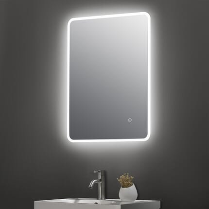 Specchio per Ambienti Interni con Illuminazione a LED 27W e Antiappannamento - 500mm x 700mm  - Hudson Reed