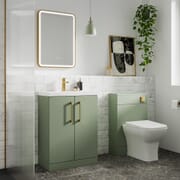 Specchio con Illuminazione a LED con Cornice Ottone Spazzolato 21W e Antiappannamento - 500mm x 700mm - Hudson Reed