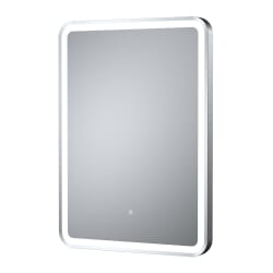 Specchio con Illuminazione a LED con Cornice Argento 21W e Antiappannamento - 500mm x 700mm - Hudson Reed
