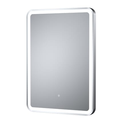 Specchio con Illuminazione a LED con Cornice Argento 21W e Antiappannamento - 500mm x 700mm  - Hudson Reed