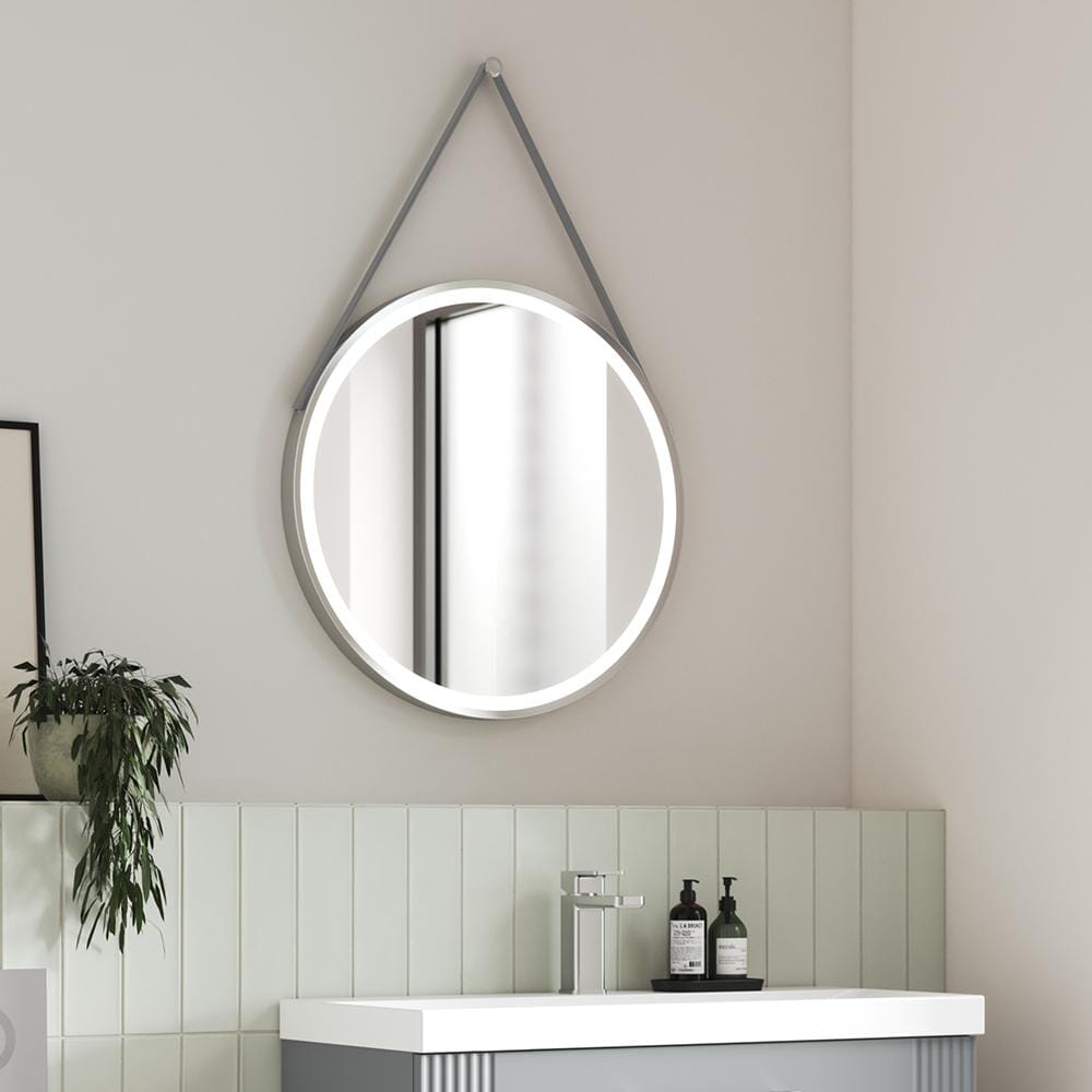 Specchio Rotondo Cromato con Illuminazione a LED 21W e Antiappannamento - 600mm