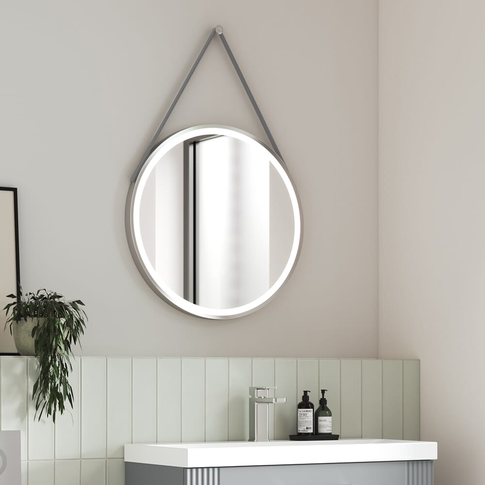 Specchio Rotondo Cromato con Illuminazione a LED 21W e Antiappannamento - 600mm