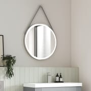 Specchio Rotondo Cromato con Illuminazione a LED 21W e Antiappannamento - 600mm