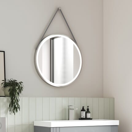 Specchio Rotondo Cromato con Illuminazione a LED 21W e Antiappannamento - 600mm