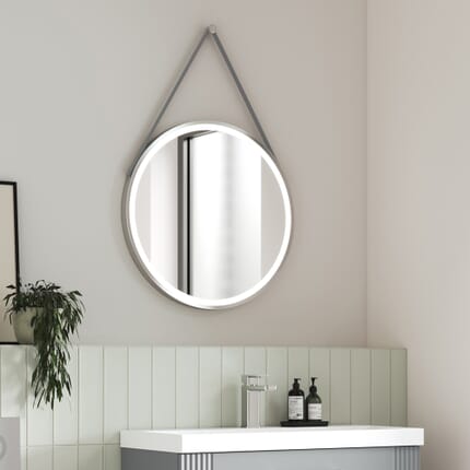 Specchio Rotondo Cromato con Illuminazione a LED 21W e Antiappannamento - 800mm