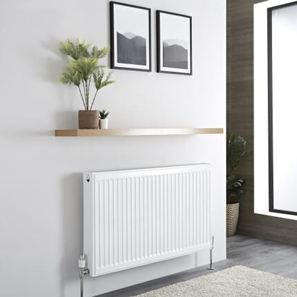 Radiatore a Piastra Orizzontale con Pannello Doppio - Tipo 22 - Bianco - Disponibile in Diverse Misure - Eco