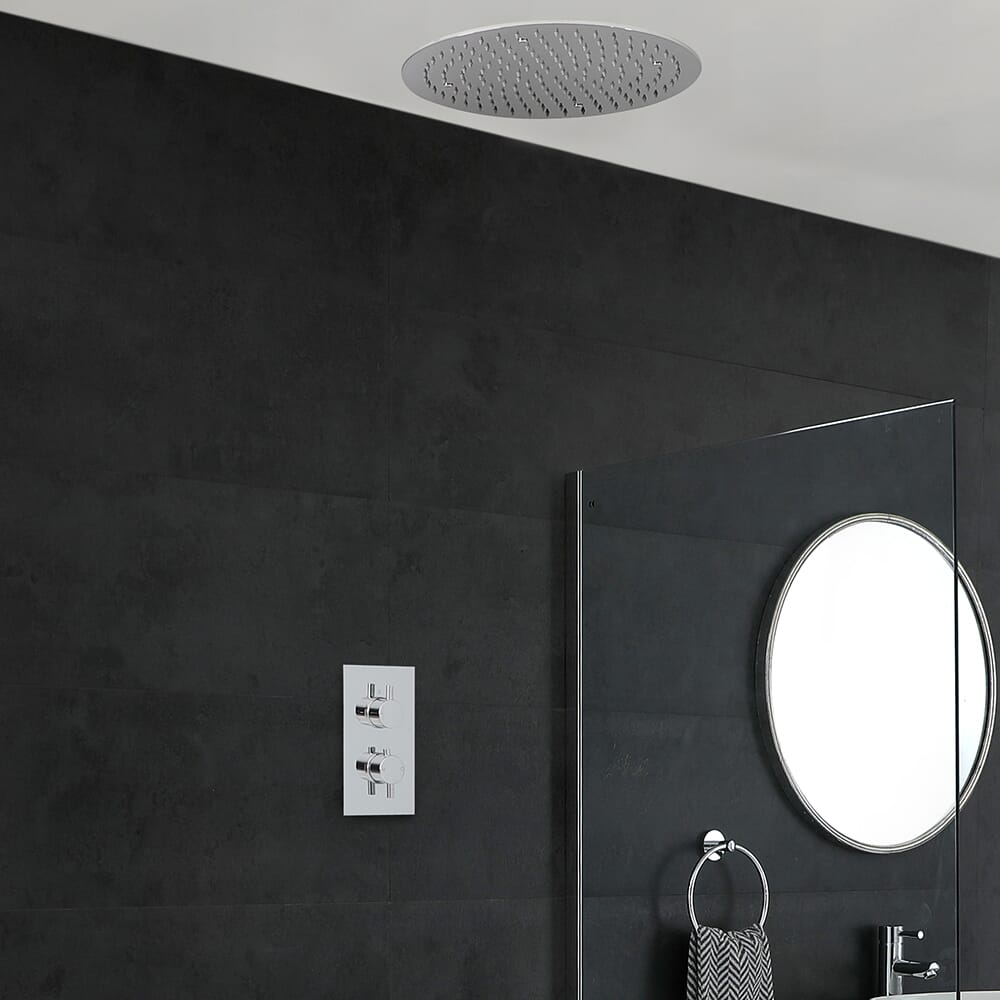 Kit Doccia Termostatico Cromato con Soffione ad Incasso a 1 Via - Mirage