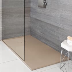 Piatto Doccia Effetto Ardesia Beige (Sand) - Scelta di Dimensioni e Kit di Rialzo - Rockwell