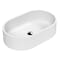 Lavabo da Appoggio Ovale Moderno Bianco Opaco - 565 mm x 350 mm (senza Fori per il Rubinetto)