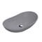 Lavabo da Appoggio Ovale Moderno Grigio Opaco - 615 mm x 360 mm (senza Fori per il Rubinetto)
