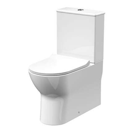 Sanitario Monoblocco Rotondo Moderno con sedile a Chiusura Ammortizzata - Hudson Reed