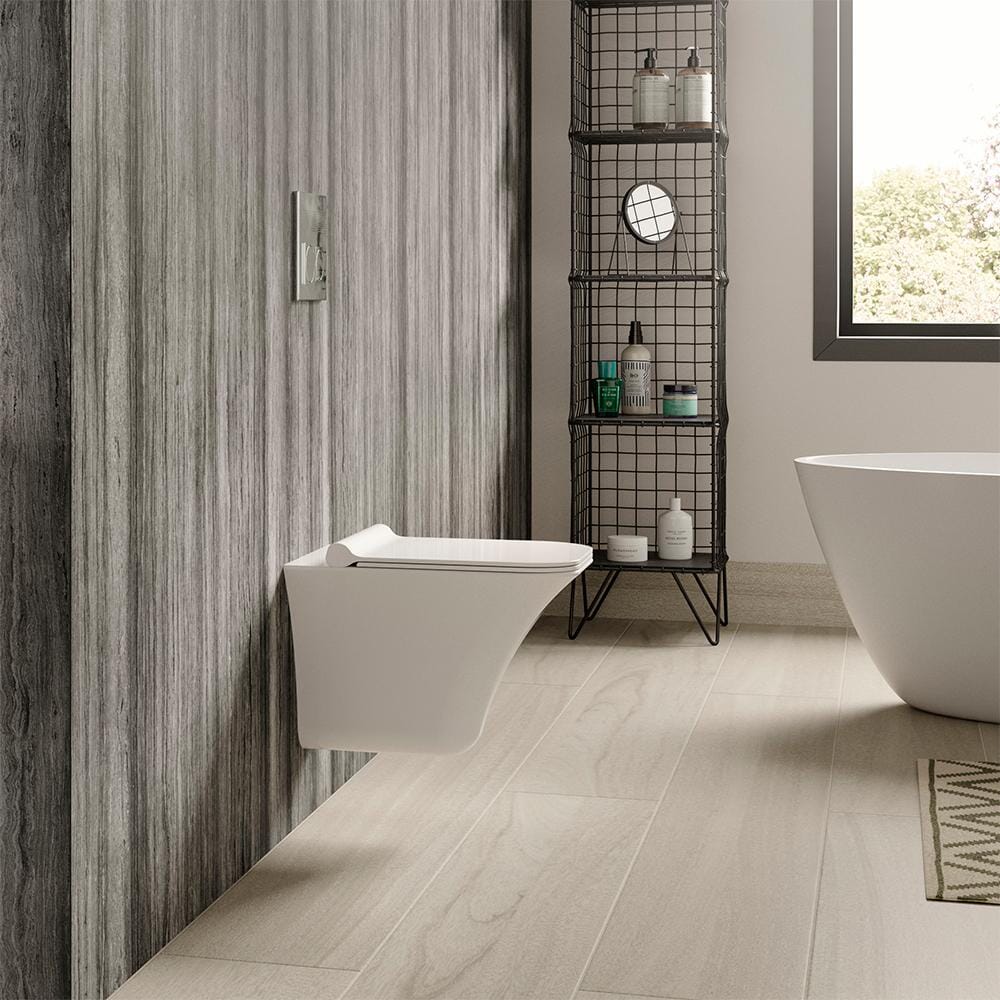 Sanitario Sospeso Moderno senza Brida con Sedile a Chiusura Ammortizzata - Hudson Reed