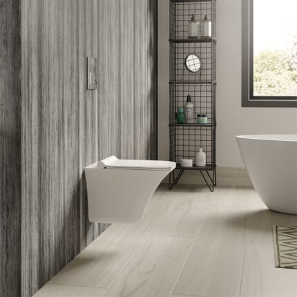 Sanitario Sospeso Moderno senza Brida con Sedile a Chiusura Ammortizzata - Hudson Reed