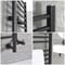Scaldasalviette Misto Matt Nero Piatto - 1800mm x 500mm - incl. 1000 Watt Elemento Elettrico Riscaldante, Raccordo a T e Valvole - Nox
