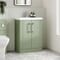 Mobile da Bagno Scanalato a Terra con Lavabo 600mm - Scelta della Finitura