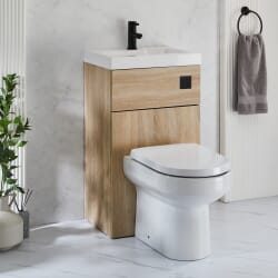 Set Bagno Moderno Completo di Sanitario Covelly e Lavabo - 500mm x 890mm - Scelta di Finiture - Cluo