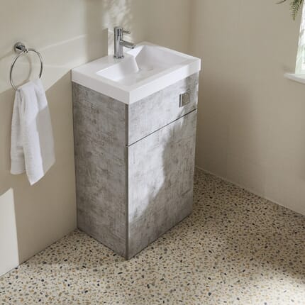 Set Bagno Moderno con Lavabo (Escluso Sanitario) - 500mm x 890mm - Scelta della Finitura - Cluo