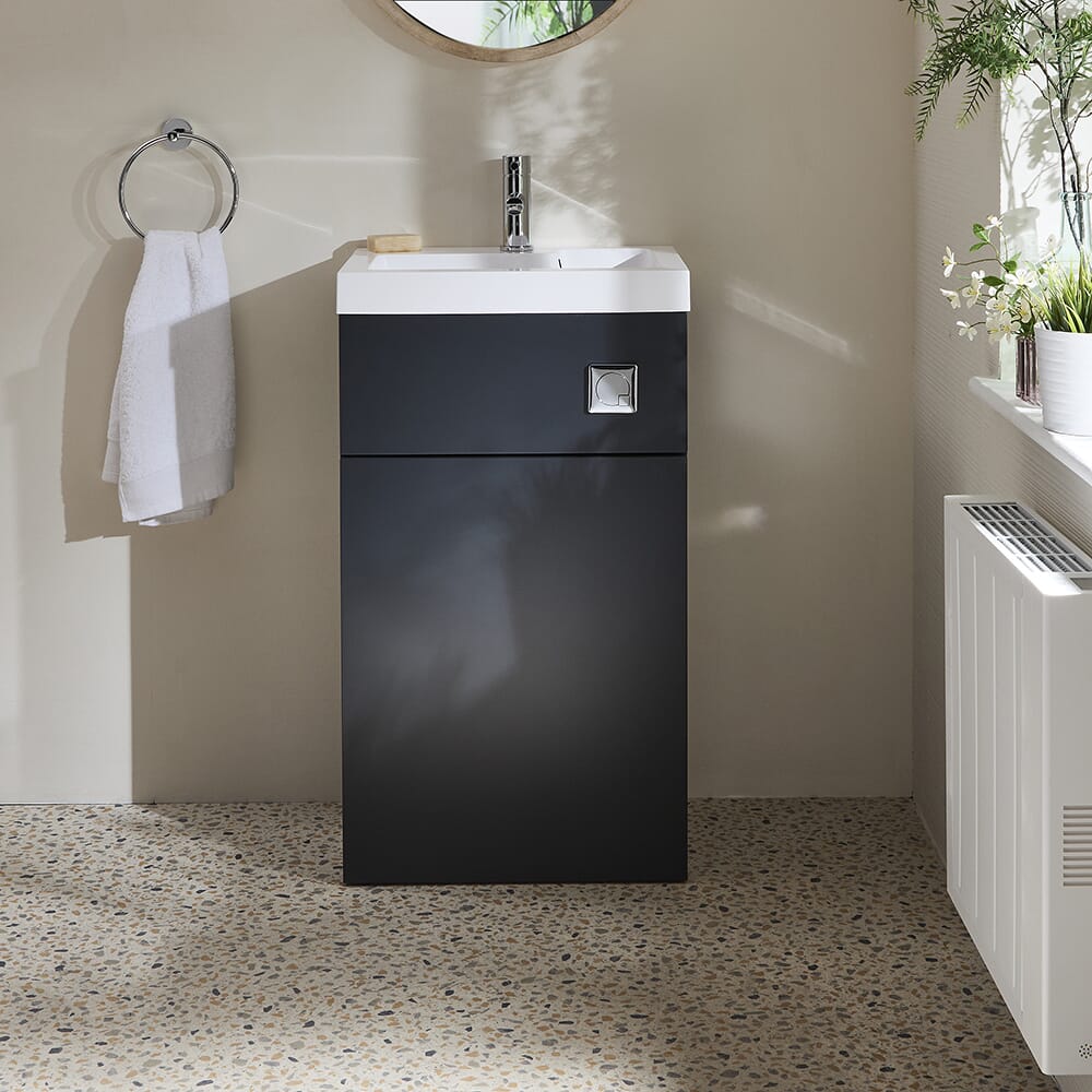 Set Bagno Moderno con Lavabo (Escluso Sanitario) - 500mm x 890mm - Scelta della Finitura - Cluo