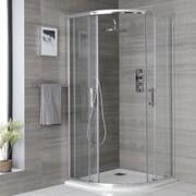 Box Doccia Angolare 900mm con Piatto Doccia Effetto Ardesia - Piatto Disponibile in Diverse Finiture - Portland