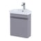 Mobile per Lavabo Sospeso Angolare da 450 mm Completo di Lavabo - Colore Fungo Opaco - Hudson Reed x RAK Resort