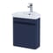 Mobile per Lavabo Sospeso Angolare da 450 mm Completo di Lavabo - Colore Blu Denim Opaco - Hudson Reed x RAK Resort