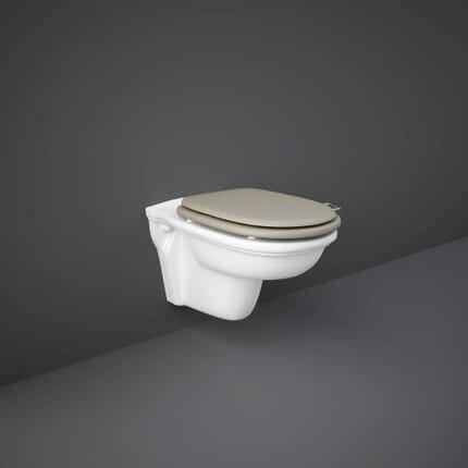 Sanitario WC Sospeso Tradizionale senza Brida con Telaio Basso - Scelta Sedile e Placca di Comando - Hudson Reed x RAK Washington