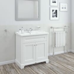 Mobile da Bagno Tradizionale da 817mm con Lavabo - Scelta di Finiture e Fori Rubinetteria - Hudson Reed x RAK Washington